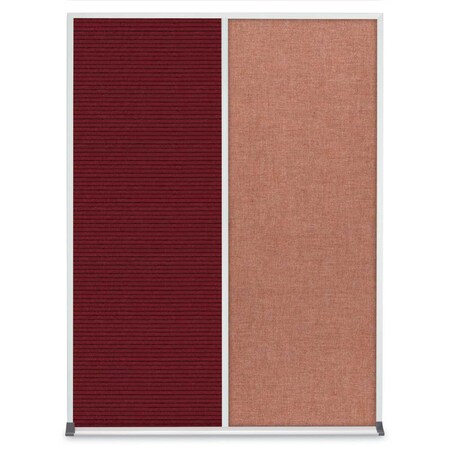 United Visual Products Double Door Radius Corkboard, 48"X36", B UV8003-BLACK-BLACK